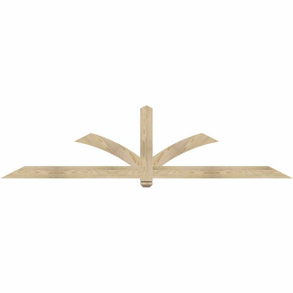 Ekena Millwork Redmond Rough Sawn Timber Gable Bracket, Douglas Fir, 96"W x 24"H x 2"D x 4"F, 6/12 Pitch GBW096X24X0204RED00RDF - main